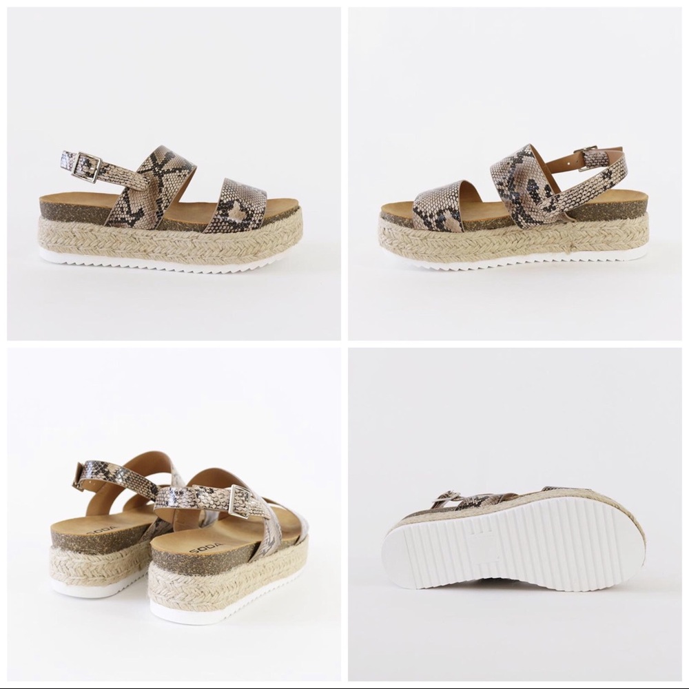 kazoo python printed sling back sandal espadrille - Picture 8 of 8